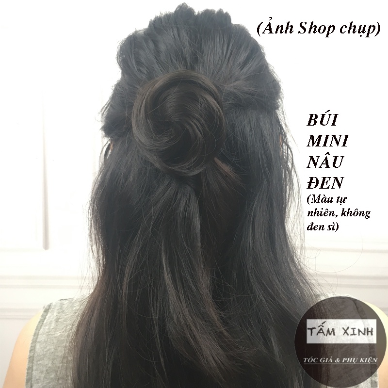 (Có ảnh thật) Búi tóc giả mini dạng kẹp tiểu thư sang chảnh