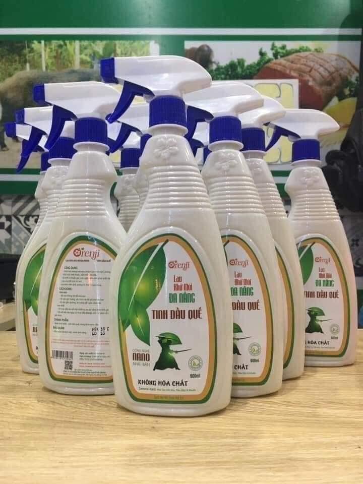 Lau khử mùi đa năng tinh dầu quế ORENJI (600ml)