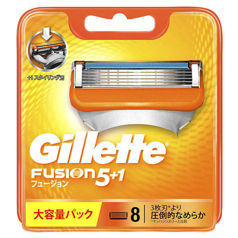 Lưỡi dao cạo râu Gillette Fusion 5+1 Nhật Bản (hộp 08 lưỡi)
