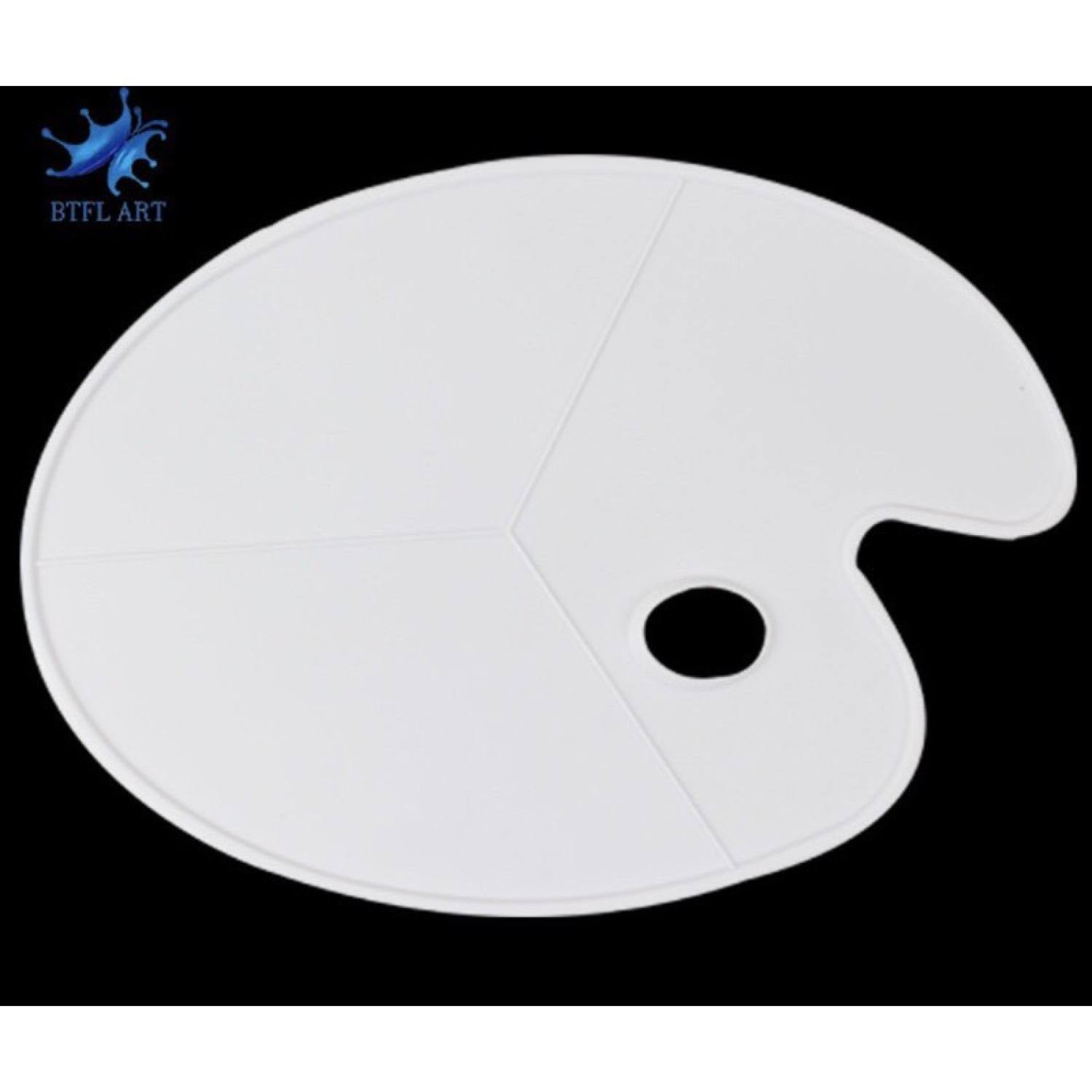 PALLET PHA MÀU OVAL PHẲNG NHỰA