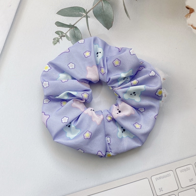 cột tóc vải scrunchies nhiều hình