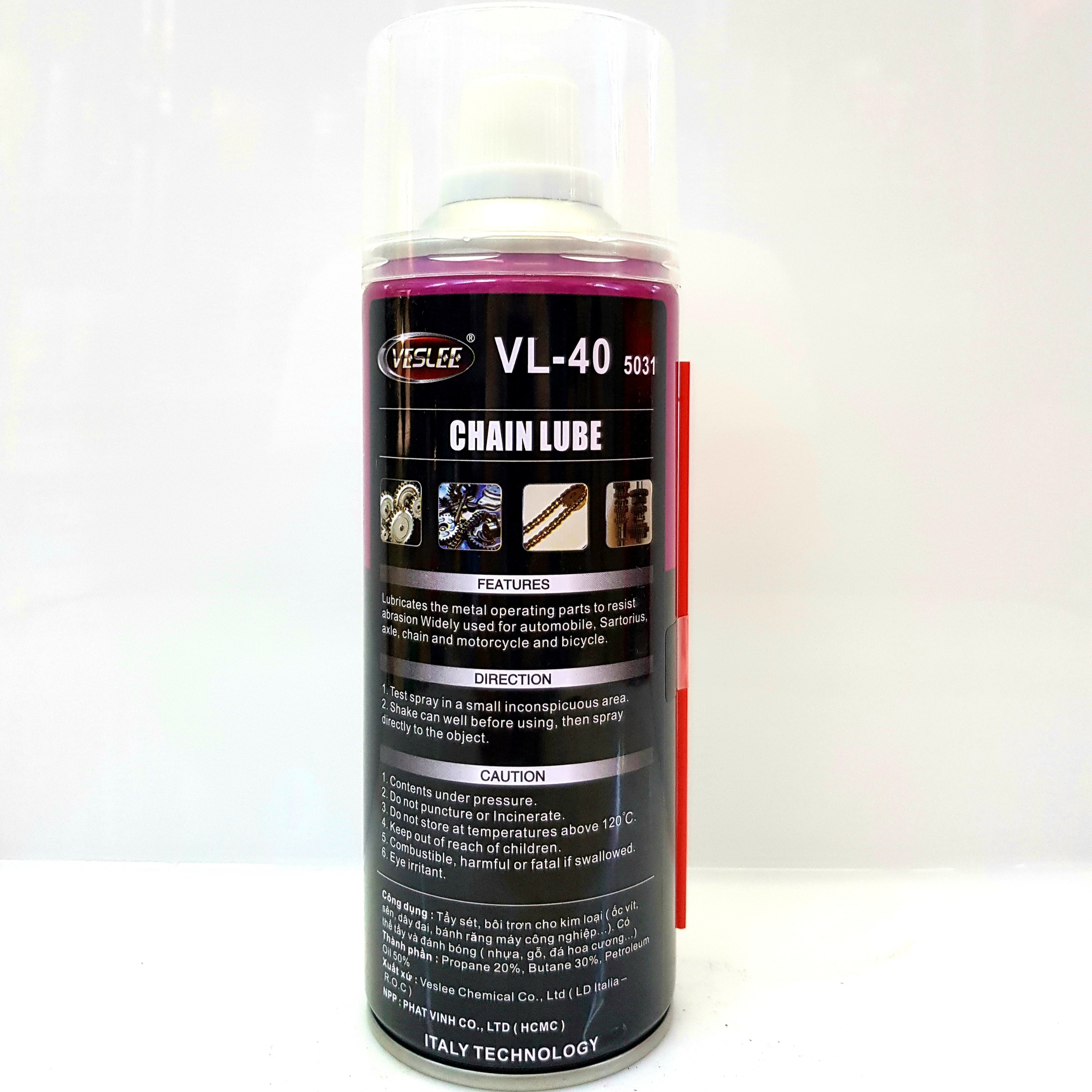 [HCM]Bôi trơn dưỡng sên VESLEE CHAIN LUBE 450ml