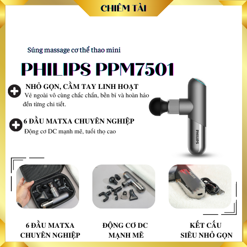 Súng massage cầm tay mini philips ppm7501