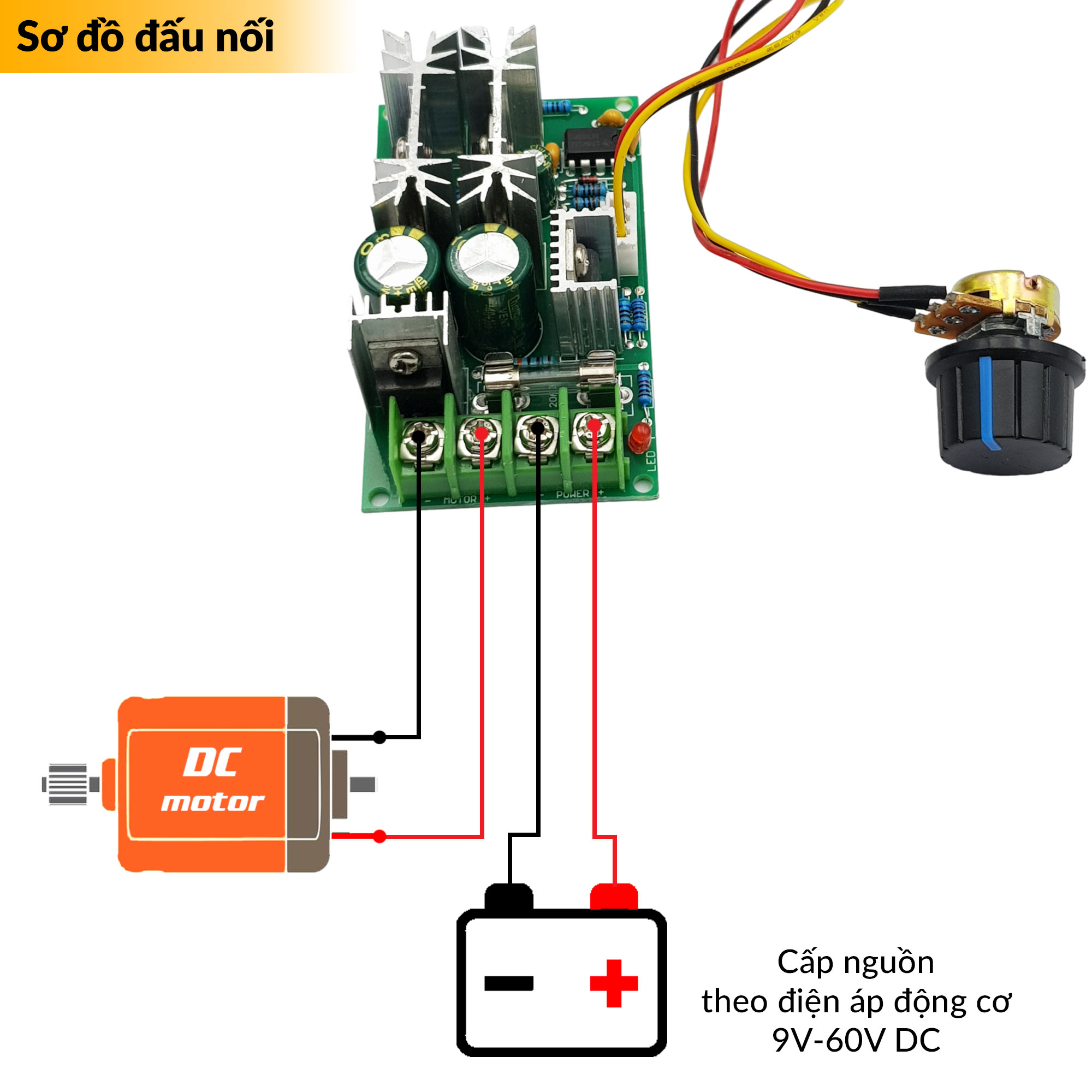 Mạch điều khiển động cơ DC 20A