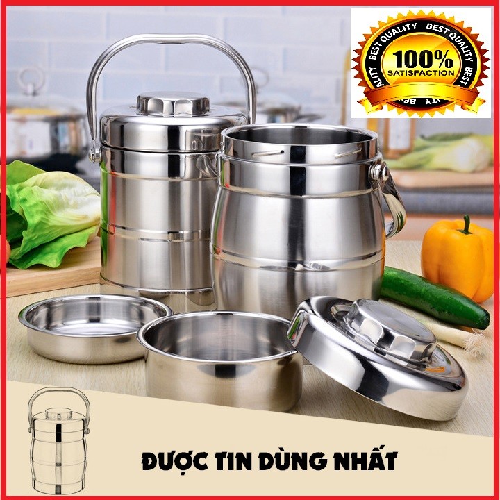 Cặp lồng  INOX 3 ngăn  giữ nhiệt 2l