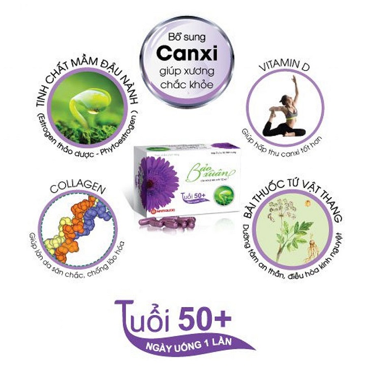 Bảo xuân tím 30 viên – cân bằng nội tiết tô - gìn giữ nét xuân