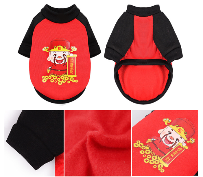 Áo tết dành cho chó mèo AT1-3.3 (Inbox chọn size)