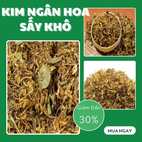 [Túi lớn loại 1kg] Kim ngân hoa sấy khô - Hàng sạch chuyên dùng để pha trà để hỗ trợ cải thiện sức khỏe