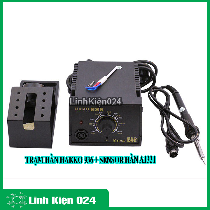 Combo trạm hàn Hakko 936 + sensor hàn A1321, máy hàn Hakko 936 220V 60W lên nhiệt nhanh