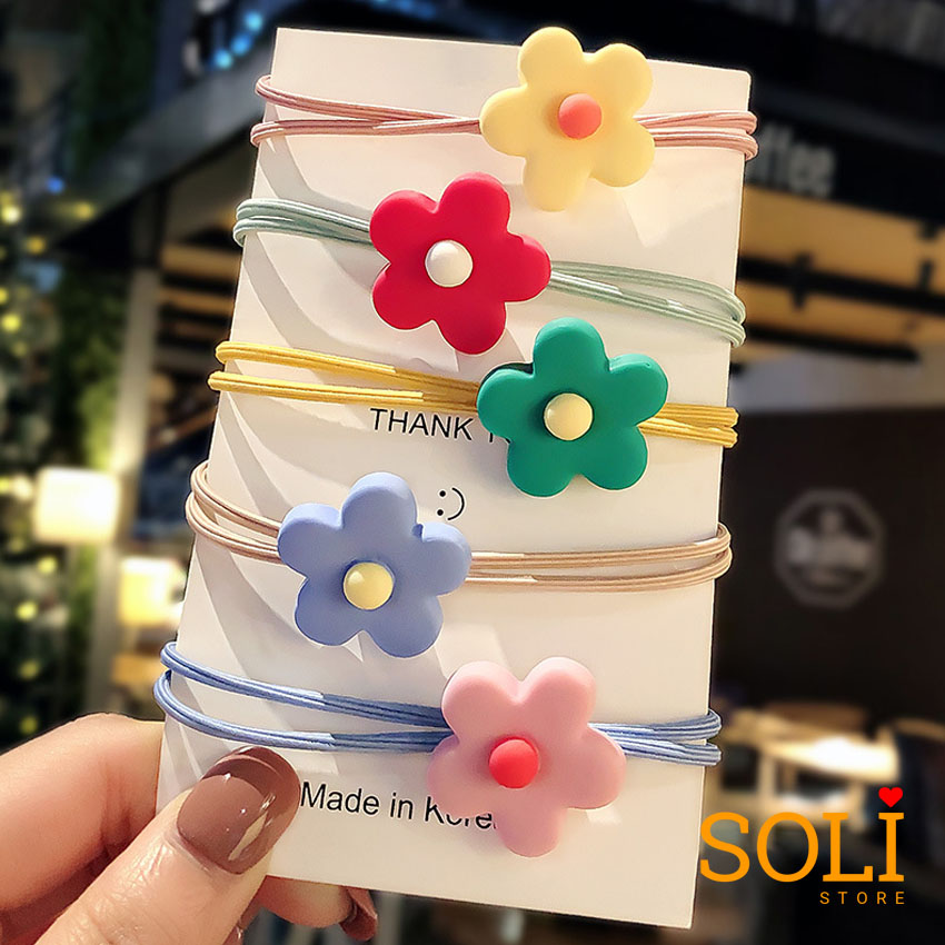 [HCM][Set 5] Dây cột tóc hoa mai đẹp CT15