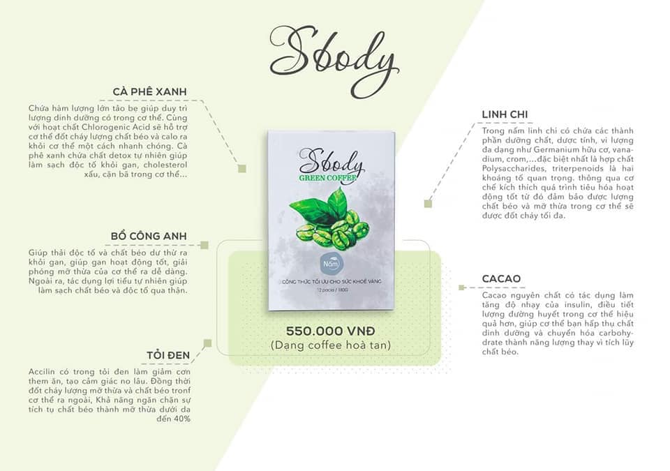 CÀ PHÊ GIẢM CÂN SBODY GREEN COFFEE
