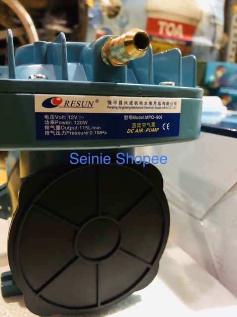 máy thổi khí oxy xài bình 12v Resun MPQ 906