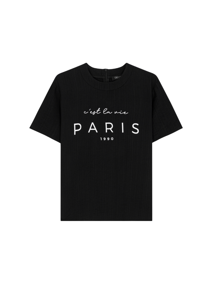 COCOSIN - Áo Lụa Đen Paris