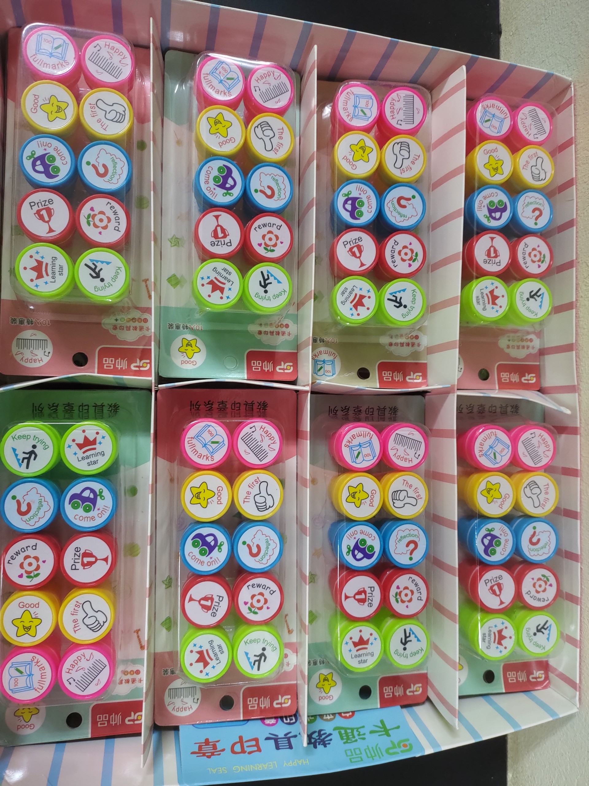 Set 10 con dấu lời khen tiếng anh