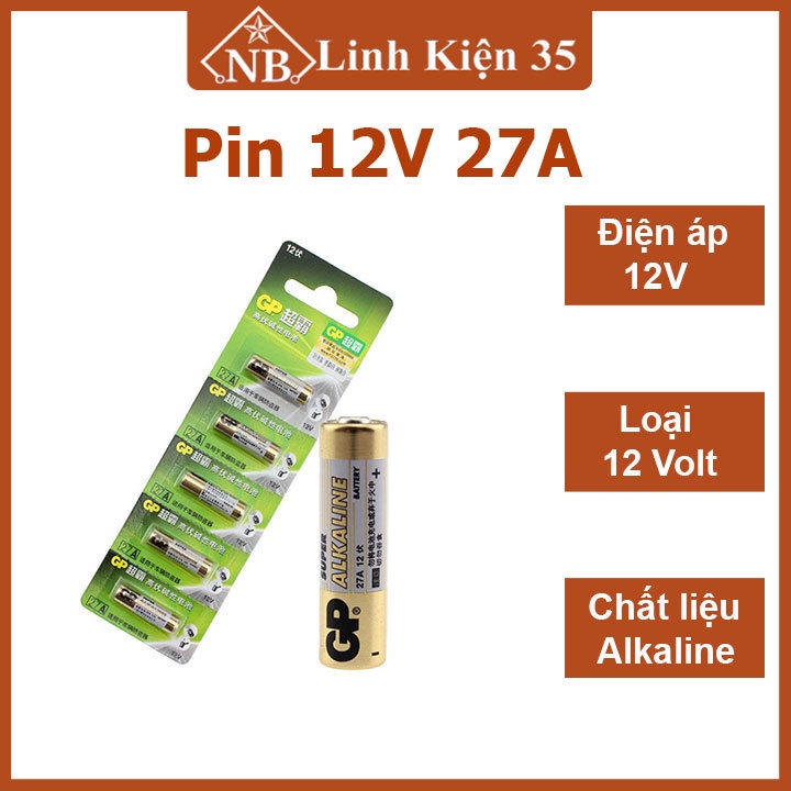 Pin 12v 27a gp alkaline chất lượng cao