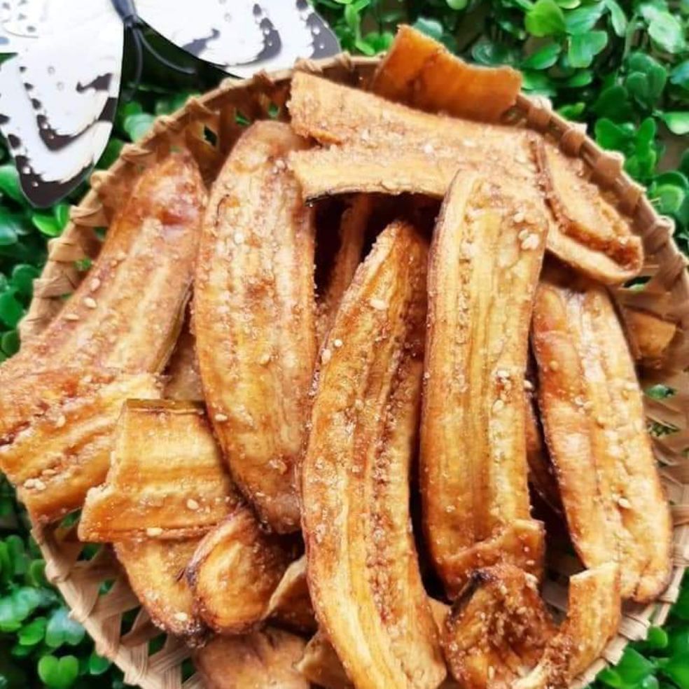 1kg chuối sấy mè gừng
