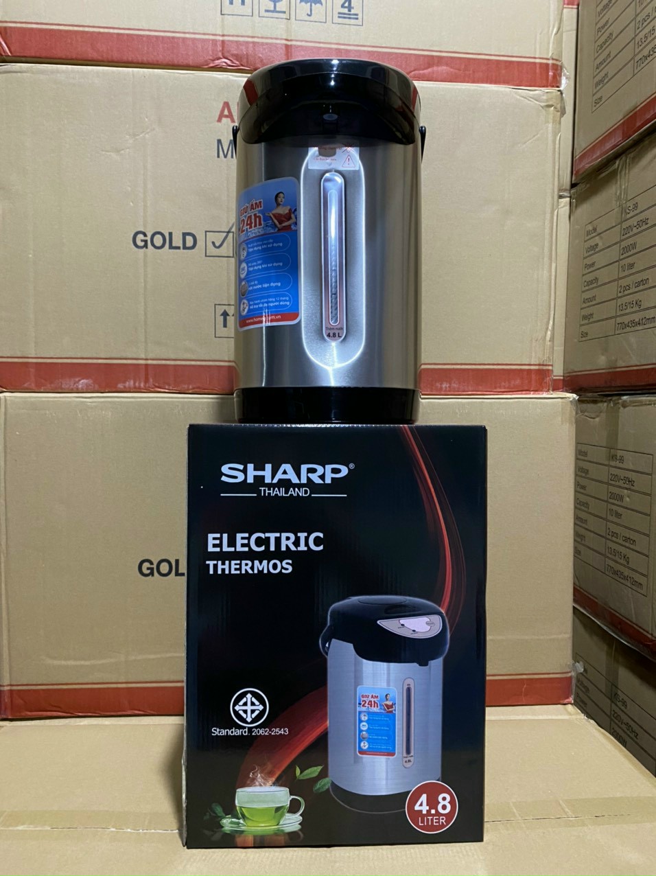 BÌNH THỦY ĐIỆN SHARP 4.8L - HÀNG XUẤT THAILAND