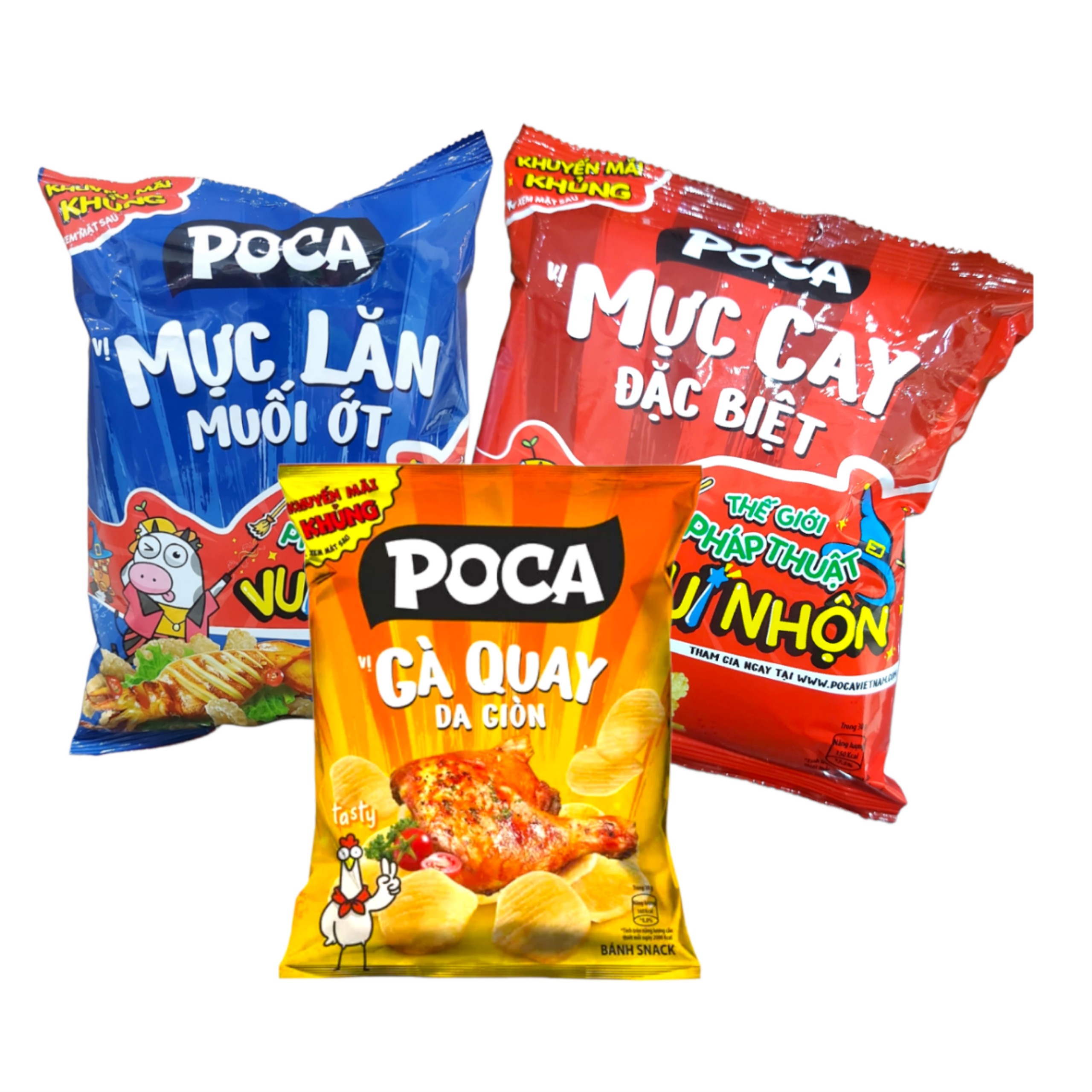 Snack khoai tây Lay's và Poca gói