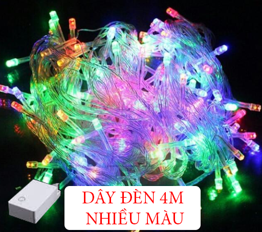 Dây đèn led trang trí noel dài 4M nhiều màu sắc