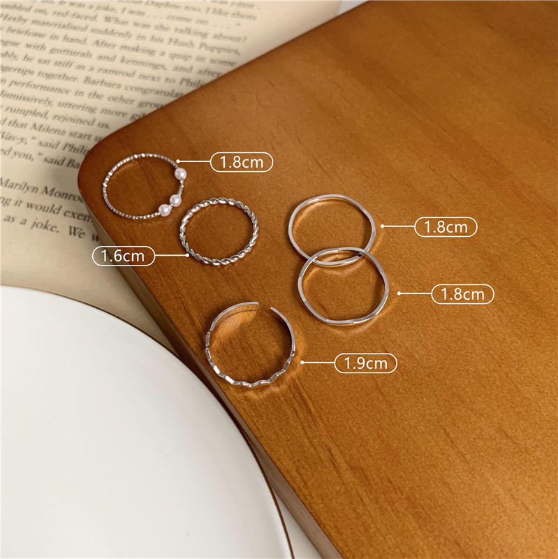 Set 5 nhẫn phong cách Hàn Quốc siêu cá tính