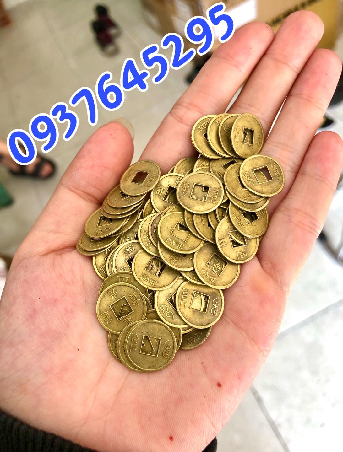 Combo 100 đồng xu phong thủy nhỏ
