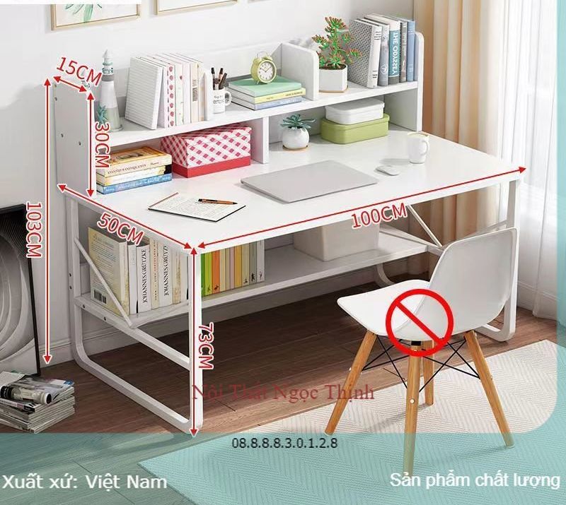 Bàn làm việc chân sắt chữ U khung sắt đen giá rẻ-NTF