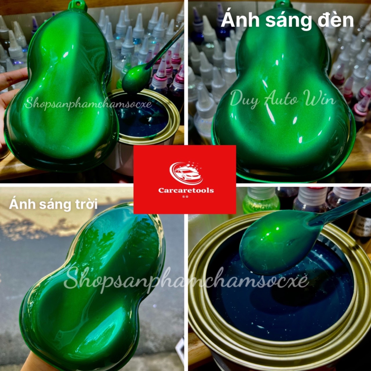 Màu candy 2k tùy chọn tỉ lệ 4:1 - sơn xe máy, ô tô lon 0.5kg