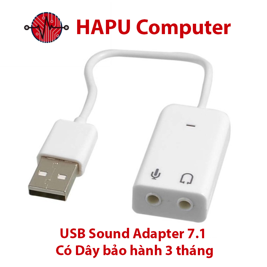 USB Sound Adapter 7.1 Có Dây bảo hành 3 tháng