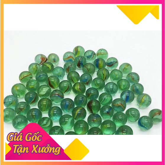 Bộ 70 viên bi ve màu nhỡ size 1.6 cm bằng thủy tinh Hàng Tốt