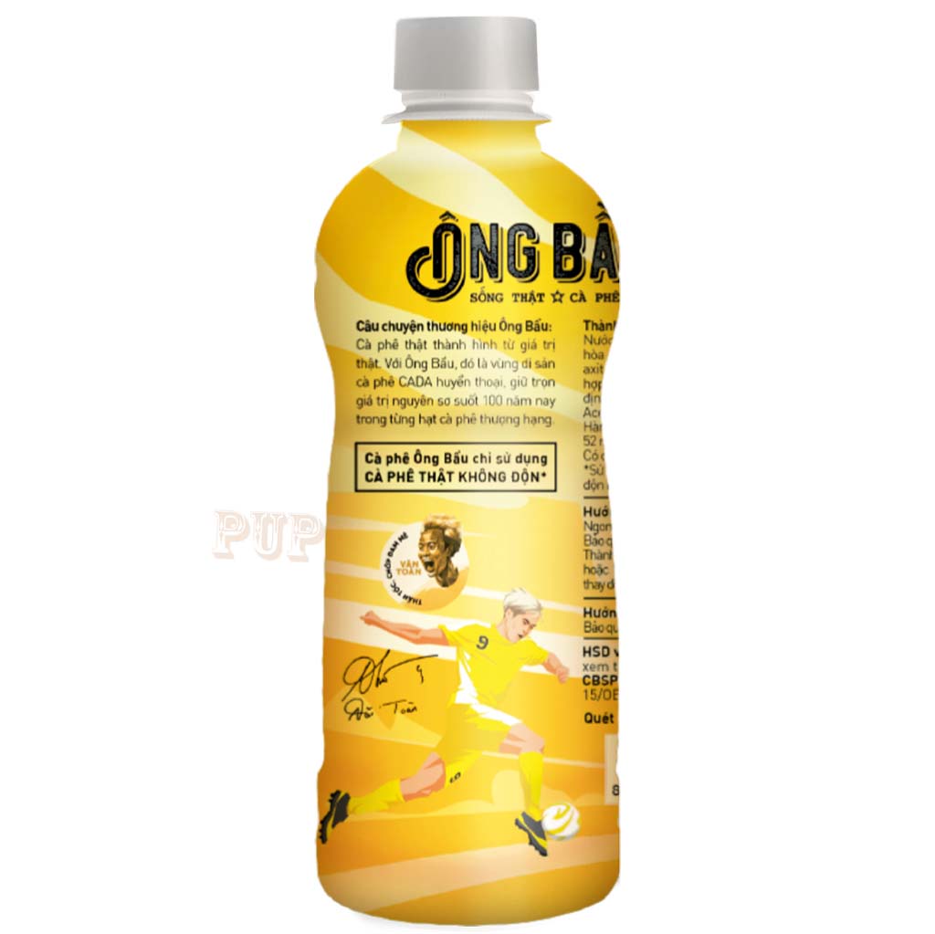 Cà Phê Sữa Đá Ông Bầu Chai 180ml, cà phê ob, ob cafe