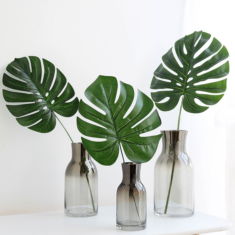 Lá monstera nhân tạo trang trí, decor, phong cách bắc âu