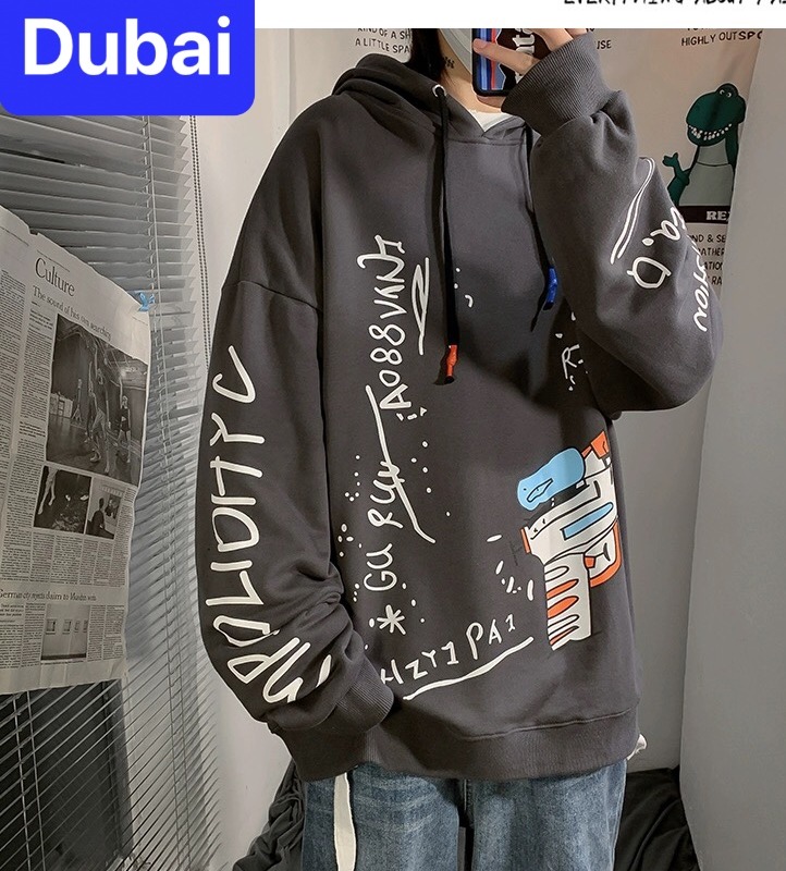 ÁO KHOÁC HOODIE NAM NỮ UNISEX CHẤT NỈ DÀY PHOM FROM RỘNG CHỐNG LẠNH NẮNG, NÓNG, LẠNH ĐÔNG HÈ UNISEX SÚNG NƯỚC XÌ TEEN NHẬT BẢN KIỂU SIÊU HOT TREND VIP - DUBAI FASHION