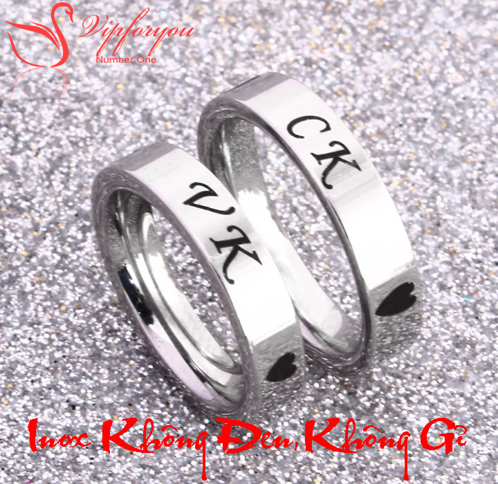 Nhẫn cặp đôi VK-CK  ĐẸP  & Ý NGHĨA - số lượng 02 chiếc