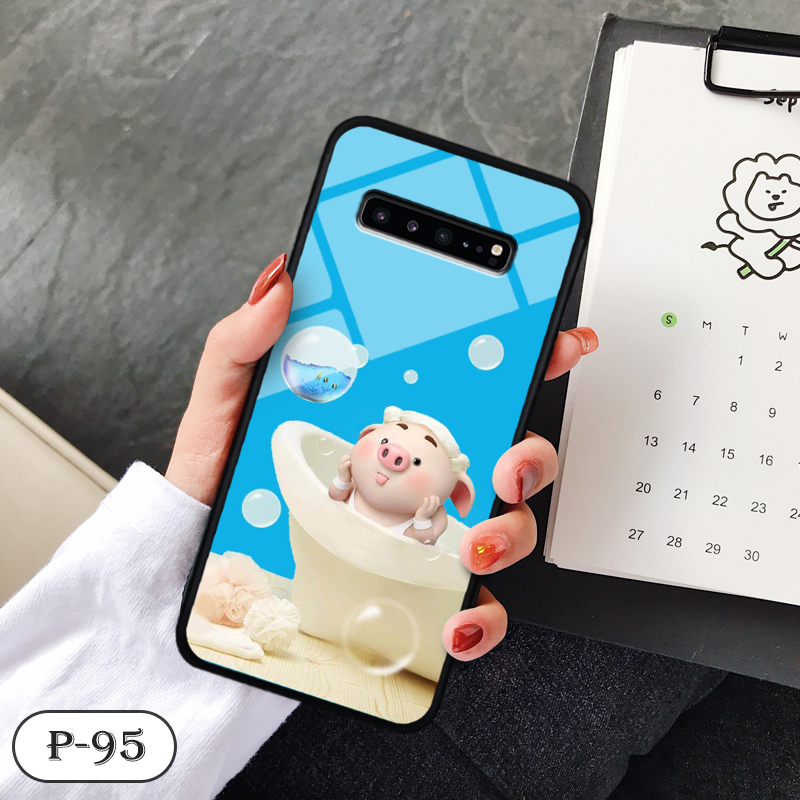 Ốp lưng kính 3d cute samsung s10 5g