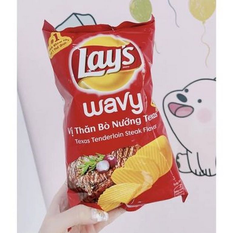 Bánh snack lays vị thăn bò nướng texas - siêu hot 2 gói