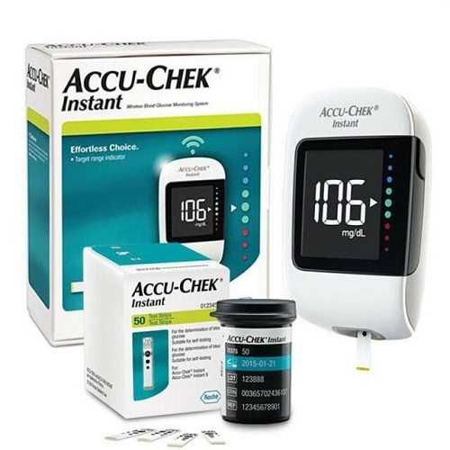 Combo Máy đo đường huyết Accu-Chek Instant + Kèm dụng cụ lấy máu Softclix