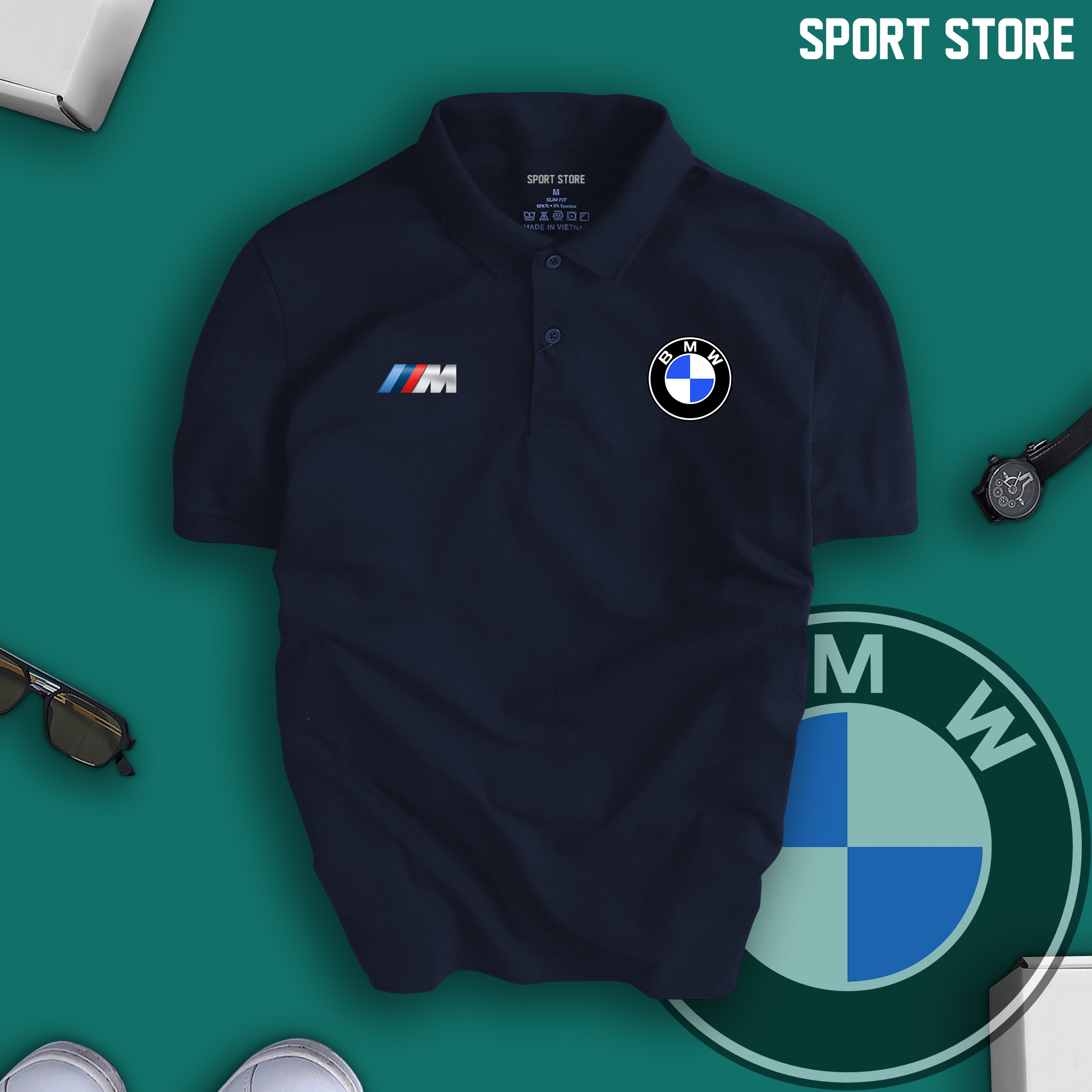 Áo Thun Polo Xe Sang BMW Cao Cấp - POLOMAN