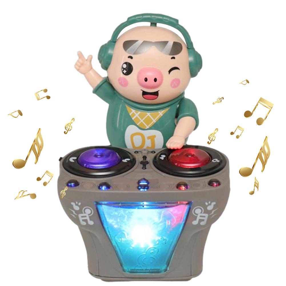 Đồ chơi chú heo chơi DJ nhún nhảy theo nhạc và đèn cho bé siêu dễ thương