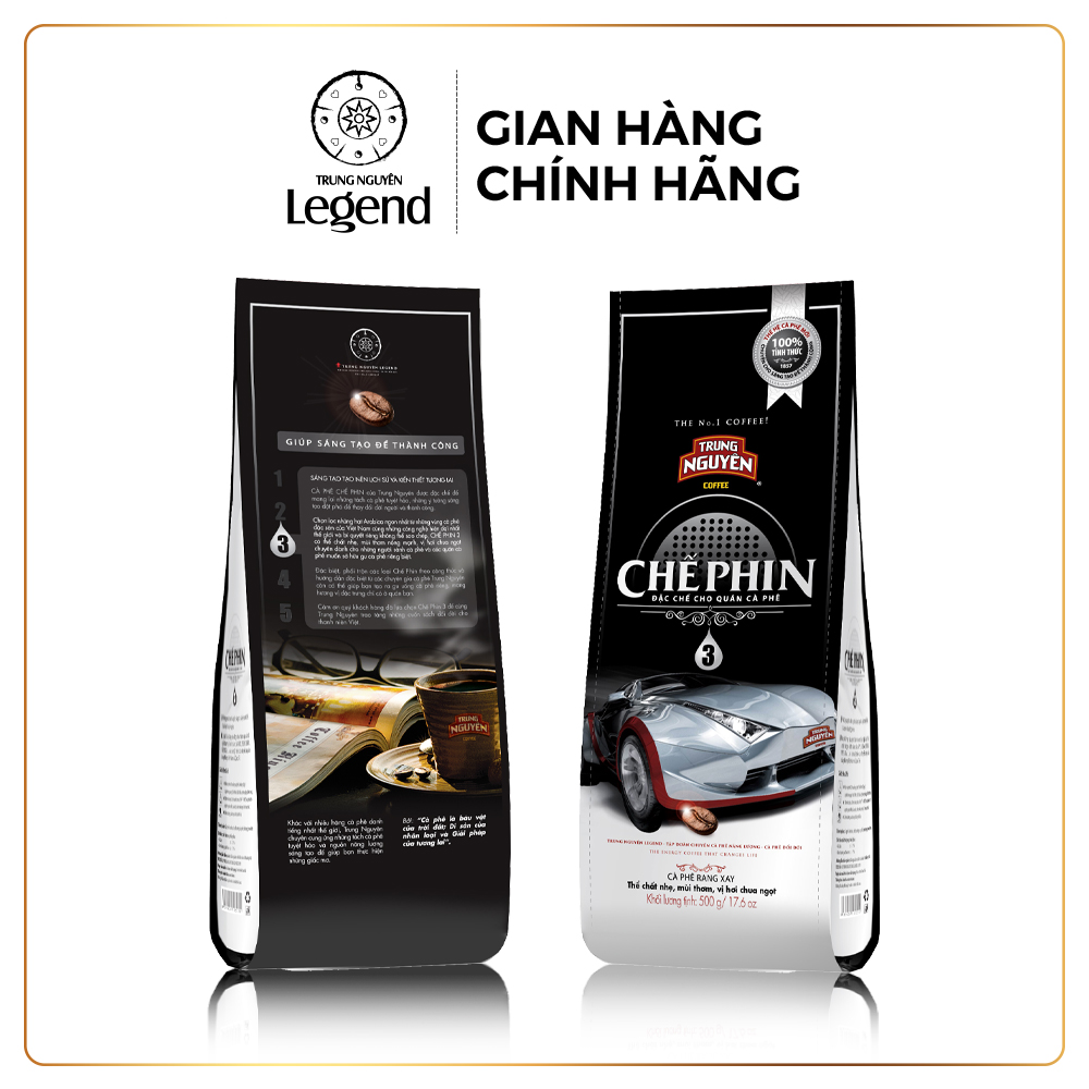 Trung Nguyên Legend Cà Phê Rang Xay Chế Phin 3 – Gói 500gr – Hạt Arabica, Vị Chua Thanh, Hương Thơm Tinh Tế