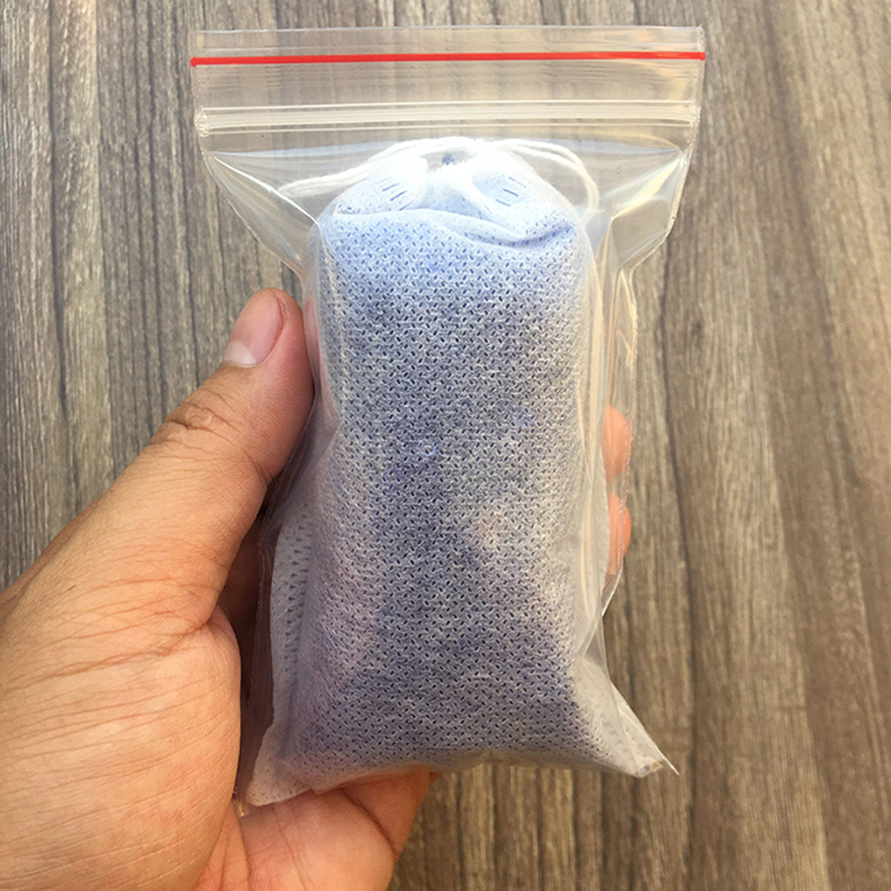 Gói 100g và 200g hạt hút ẩm silicagel màu xanh tặng kèm túi giấy vải đựng hạt