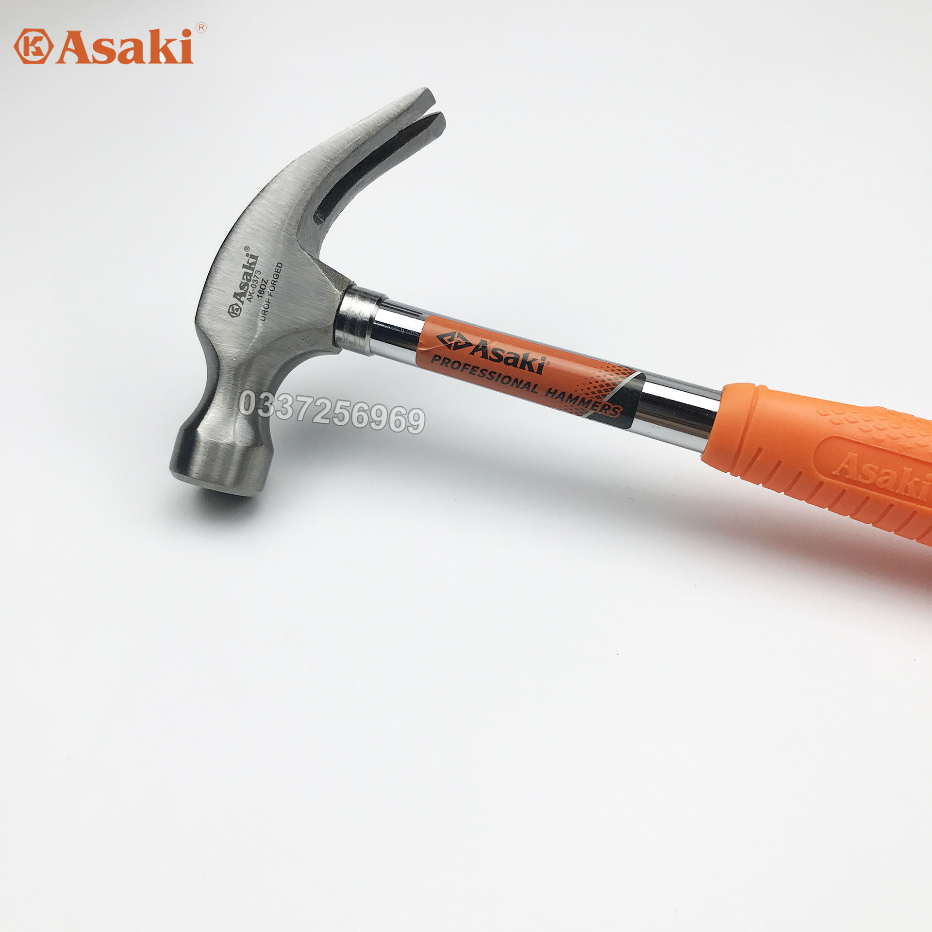 Búa nhổ đinh cán thép 450gr bọc nhựa Asaki Nhật bản AK-0373