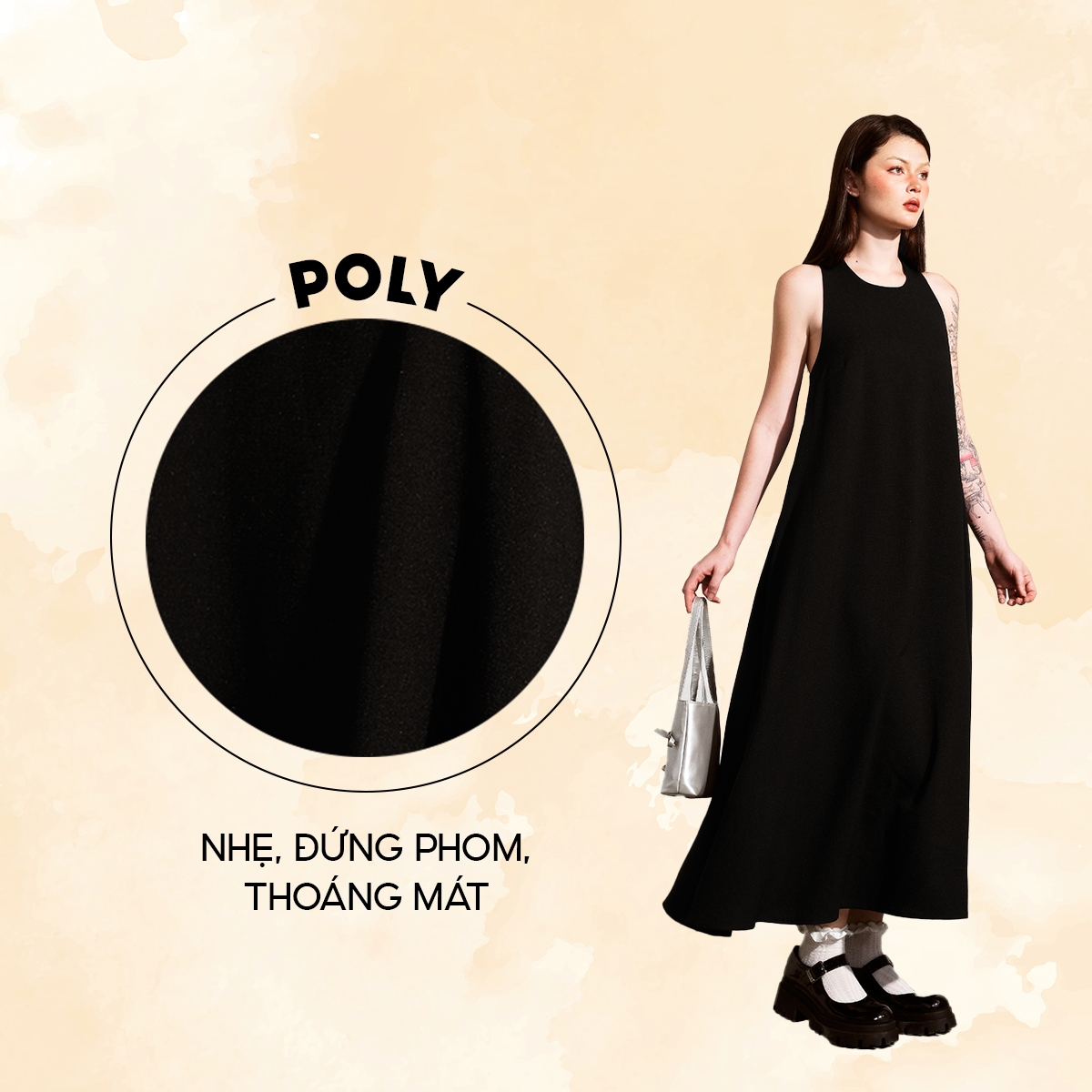 DOTTIE - Đầm maxi xoắn lưng - D0547
