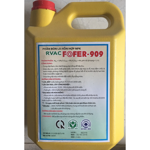 PHÂN BÓN DẠNG NƯỚC CAO CẤP FOFER 909 - Thùng 5 lít
