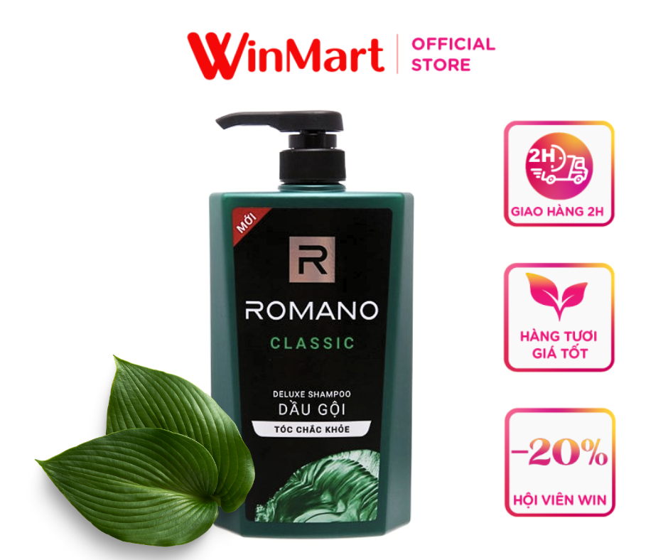 [Siêu thị WinMart] - Dầu gội cao cấp Romano classic chai 650g