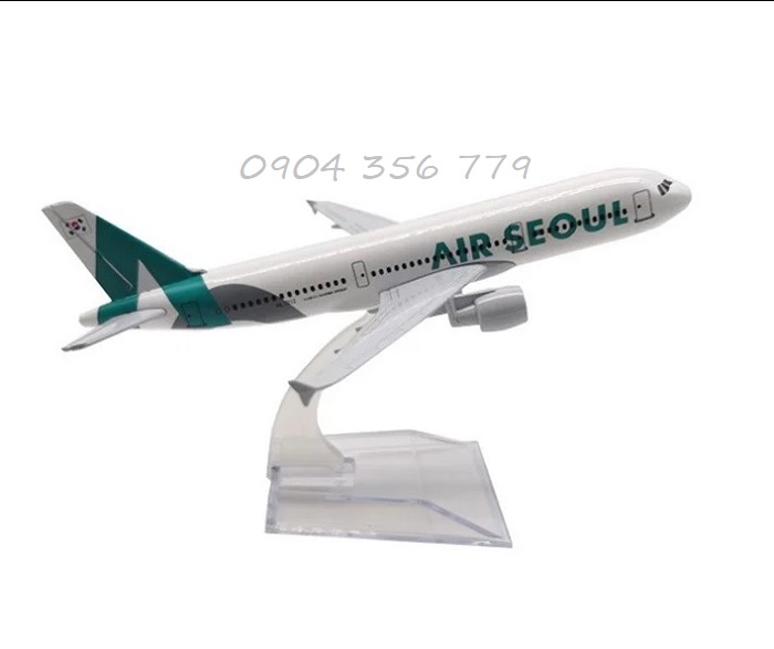 Máy bay mô hình tĩnh a320 air seoul 16cm