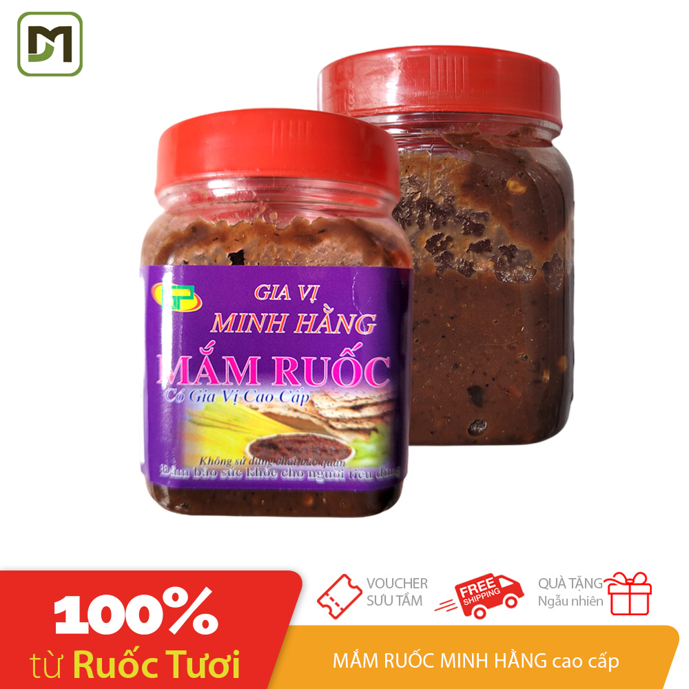 Mắm ruốc Minh Hằng từ ruốc tươi đã có gia vị ớt củ giềng ăn ngay