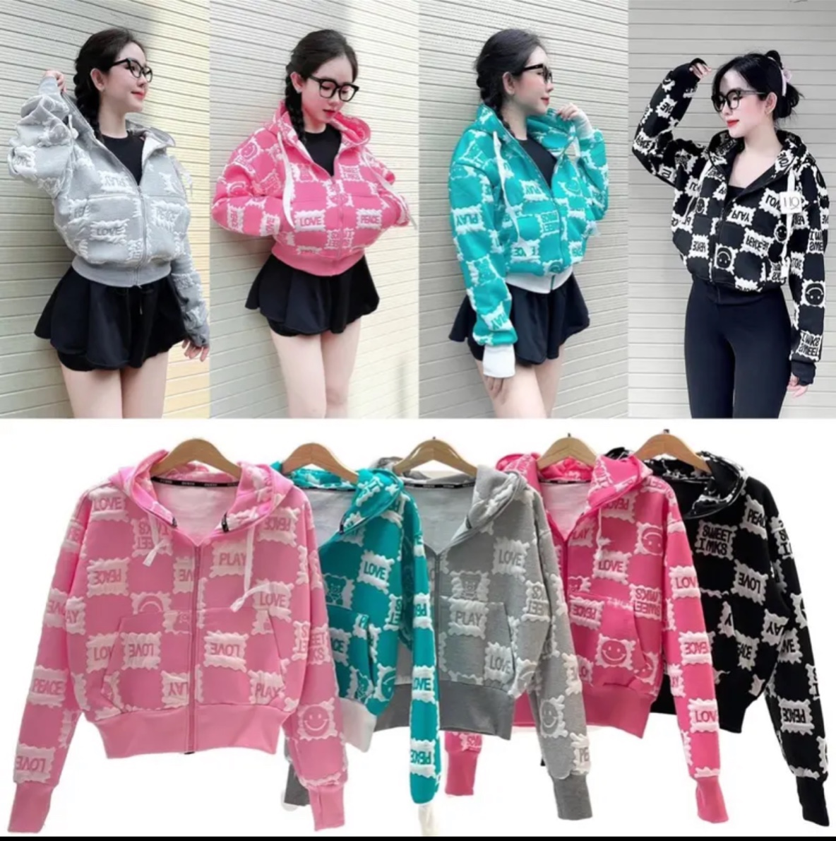 Áo khoác nữ dập nổi QC cao cấp