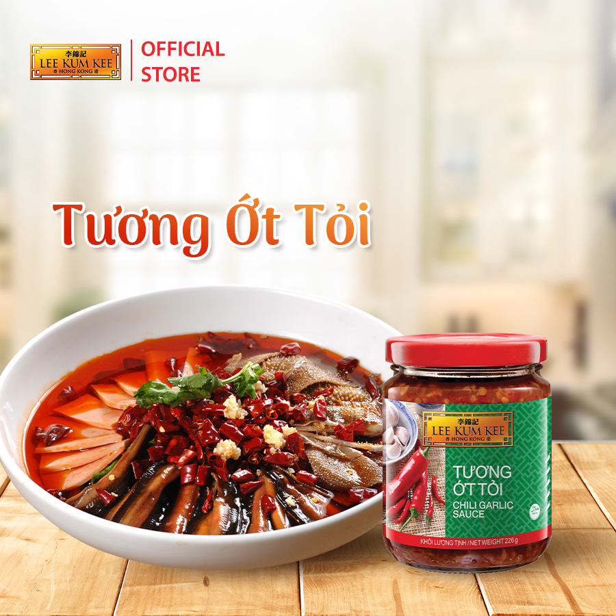 [Đơn 150K Tặng Gói Sốt] Tương ớt tỏi LEE KUM KEE CHILLI GARLIC SAUCE hũ thủy tinh 226 gram