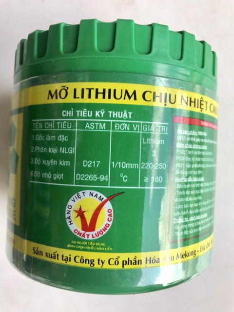MỠ BÒ CHỊU NHIỆT LITOL 400GR
