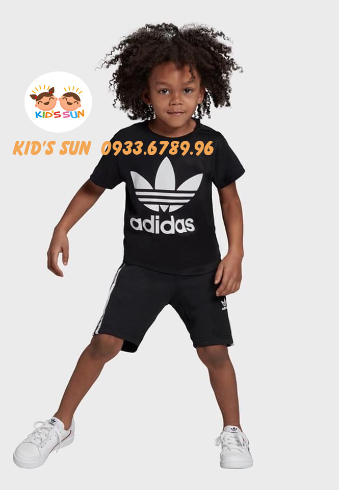 BỘ ADIDAS BASSIC ĐEN CHO BÉ TRAI BÉ GÁI